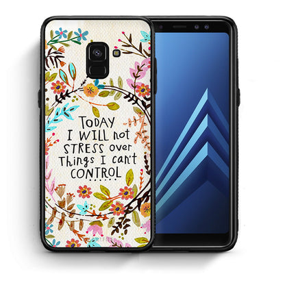 Θήκη Samsung A8 Stress Over από τη Smartfits με σχέδιο στο πίσω μέρος και μαύρο περίβλημα | Samsung A8 Stress Over case with colorful back and black bezels