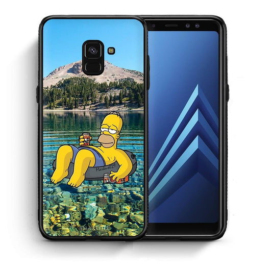 Θήκη Samsung A8 Summer Happiness από τη Smartfits με σχέδιο στο πίσω μέρος και μαύρο περίβλημα | Samsung A8 Summer Happiness case with colorful back and black bezels