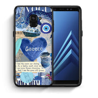 Thumbnail for Θήκη Samsung A8 Summer In Greece από τη Smartfits με σχέδιο στο πίσω μέρος και μαύρο περίβλημα | Samsung A8 Summer In Greece case with colorful back and black bezels