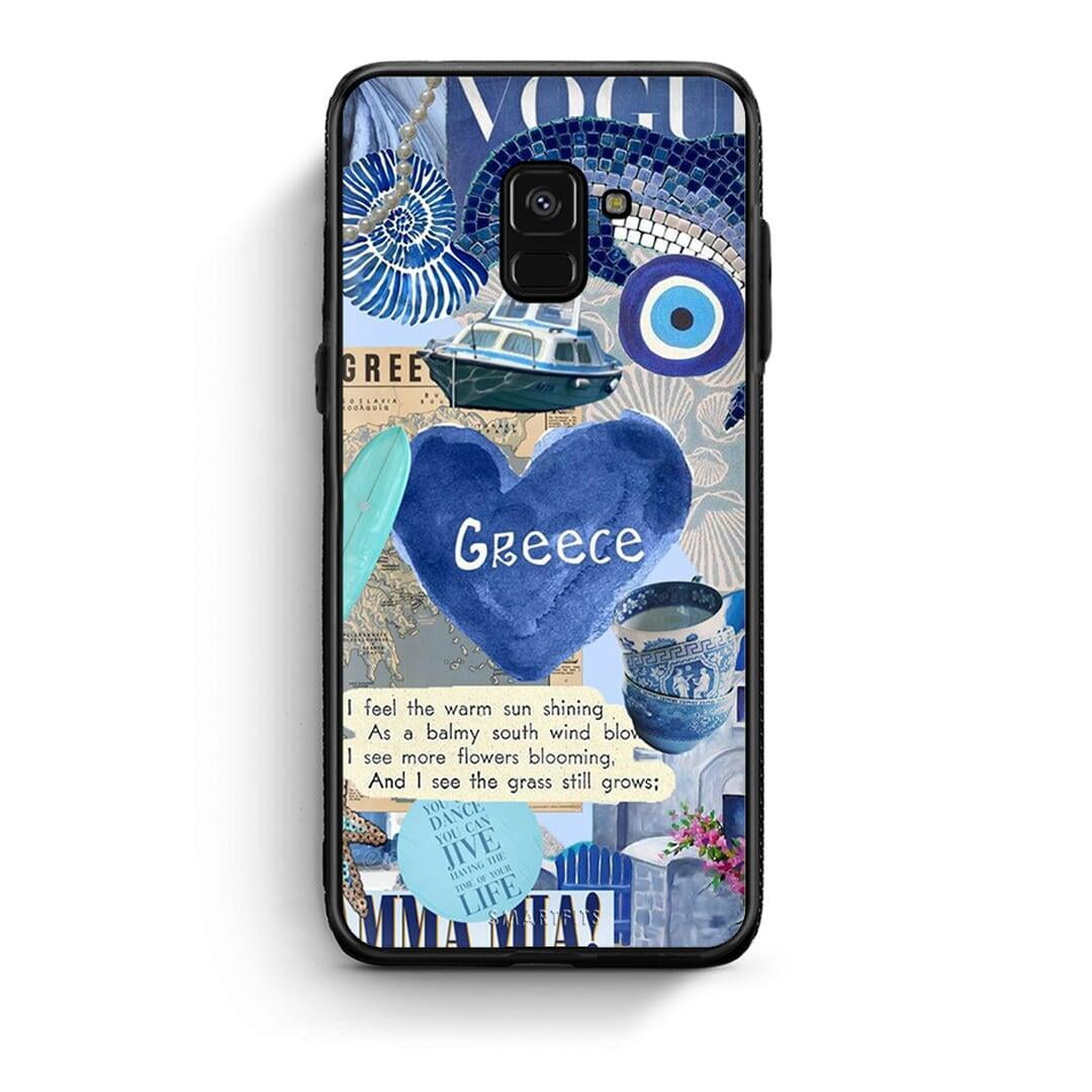 Samsung A8 Summer In Greece Θήκη από τη Smartfits με σχέδιο στο πίσω μέρος και μαύρο περίβλημα | Smartphone case with colorful back and black bezels by Smartfits