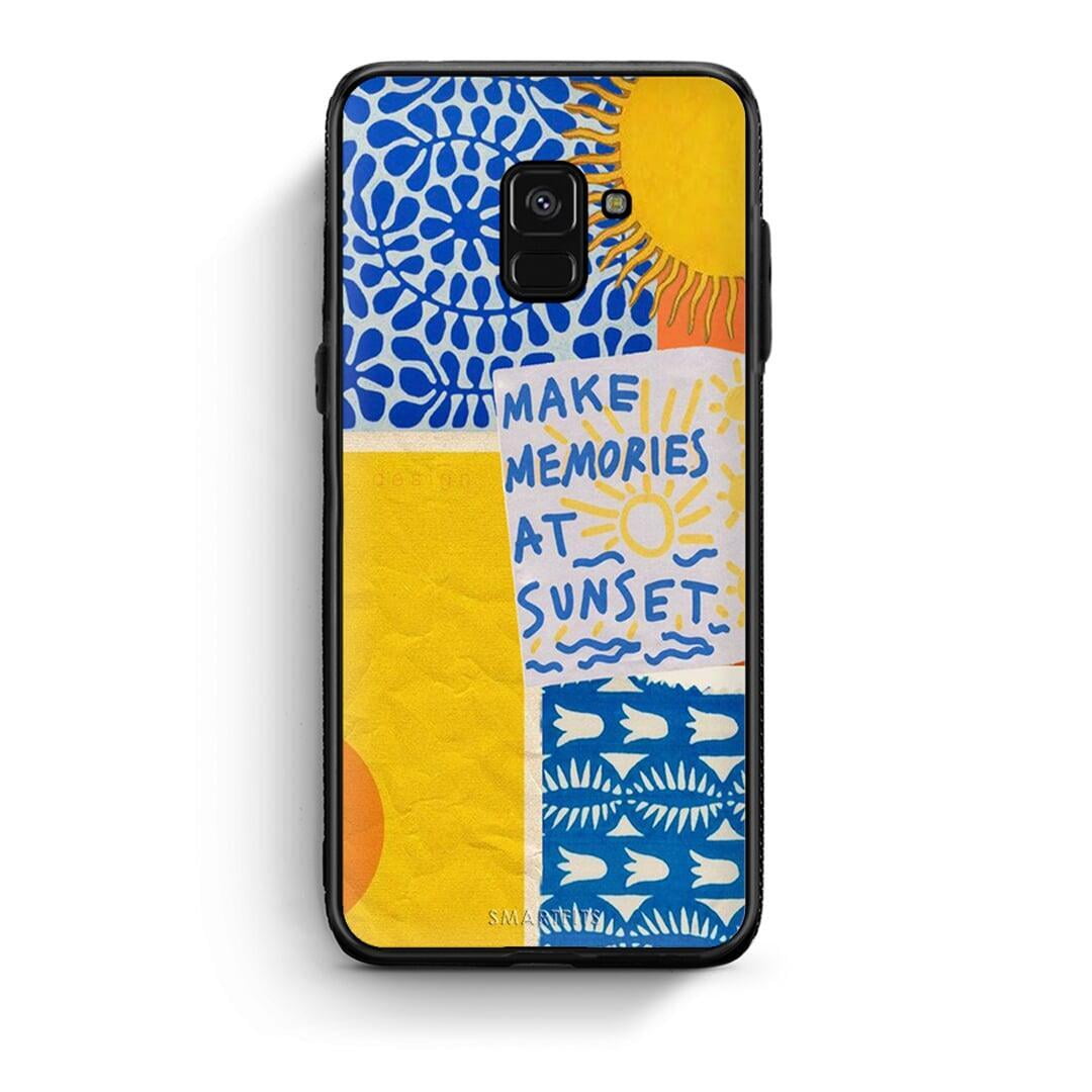 Samsung A8 Sunset Memories Θήκη από τη Smartfits με σχέδιο στο πίσω μέρος και μαύρο περίβλημα | Smartphone case with colorful back and black bezels by Smartfits