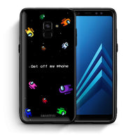 Thumbnail for Θήκη Samsung A8 AFK Text από τη Smartfits με σχέδιο στο πίσω μέρος και μαύρο περίβλημα | Samsung A8 AFK Text case with colorful back and black bezels