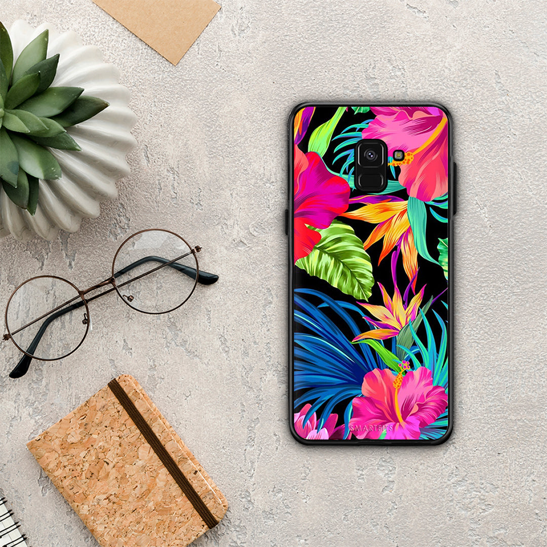 Tropical Flowers - Samsung Galaxy A8 θήκη