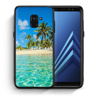 Thumbnail for Θήκη Samsung A8 Tropical Vibes από τη Smartfits με σχέδιο στο πίσω μέρος και μαύρο περίβλημα | Samsung A8 Tropical Vibes case with colorful back and black bezels