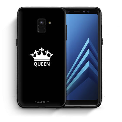 Θήκη Samsung A8 Queen Valentine από τη Smartfits με σχέδιο στο πίσω μέρος και μαύρο περίβλημα | Samsung A8 Queen Valentine case with colorful back and black bezels