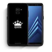 Thumbnail for Θήκη Samsung A8 Queen Valentine από τη Smartfits με σχέδιο στο πίσω μέρος και μαύρο περίβλημα | Samsung A8 Queen Valentine case with colorful back and black bezels