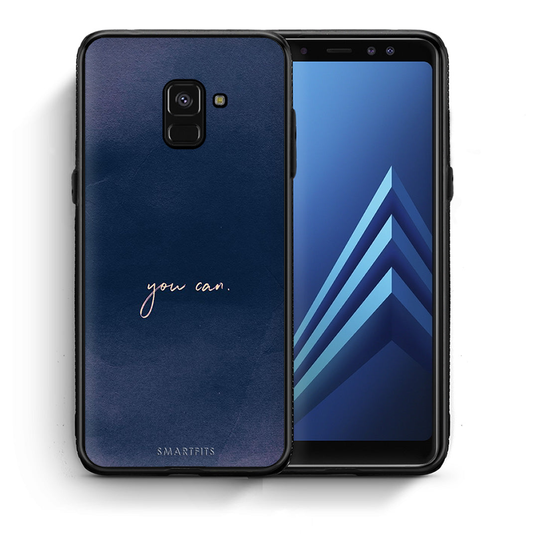 Θήκη Samsung A8 You Can από τη Smartfits με σχέδιο στο πίσω μέρος και μαύρο περίβλημα | Samsung A8 You Can case with colorful back and black bezels