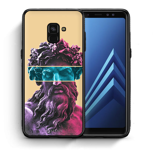 Θήκη Αγίου Βαλεντίνου Samsung A8 Zeus Art από τη Smartfits με σχέδιο στο πίσω μέρος και μαύρο περίβλημα | Samsung A8 Zeus Art case with colorful back and black bezels