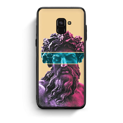 Samsung A8 Zeus Art Θήκη Αγίου Βαλεντίνου από τη Smartfits με σχέδιο στο πίσω μέρος και μαύρο περίβλημα | Smartphone case with colorful back and black bezels by Smartfits