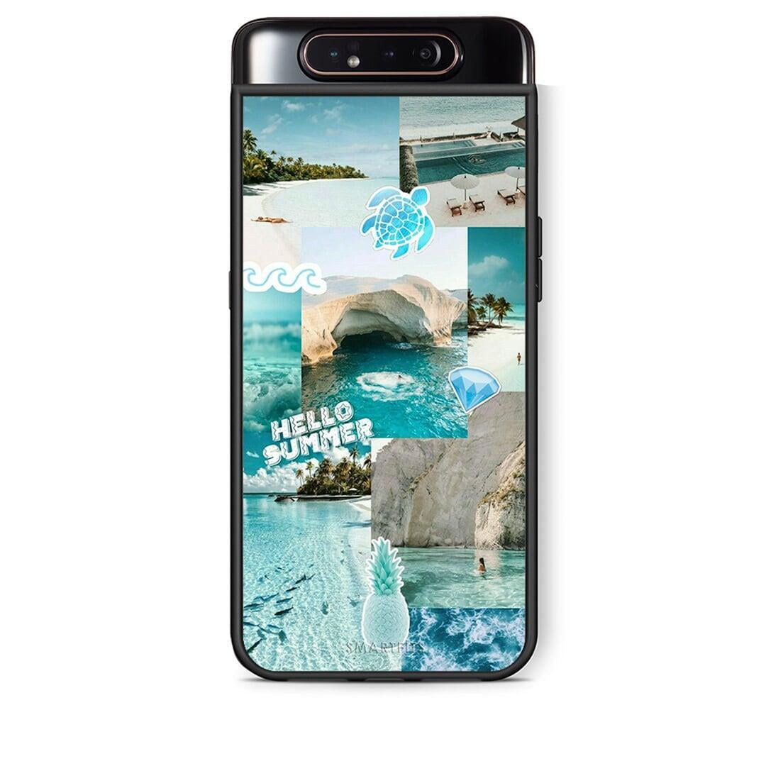 Samsung A80 Aesthetic Summer Θήκη από τη Smartfits με σχέδιο στο πίσω μέρος και μαύρο περίβλημα | Smartphone case with colorful back and black bezels by Smartfits