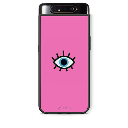 Samsung A80 Blue Eye Pink θήκη από τη Smartfits με σχέδιο στο πίσω μέρος και μαύρο περίβλημα | Smartphone case with colorful back and black bezels by Smartfits