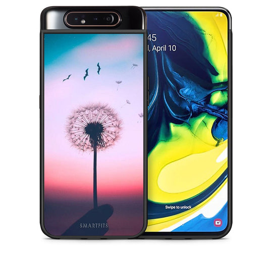 Θήκη Samsung A80 Wish Boho από τη Smartfits με σχέδιο στο πίσω μέρος και μαύρο περίβλημα | Samsung A80 Wish Boho case with colorful back and black bezels