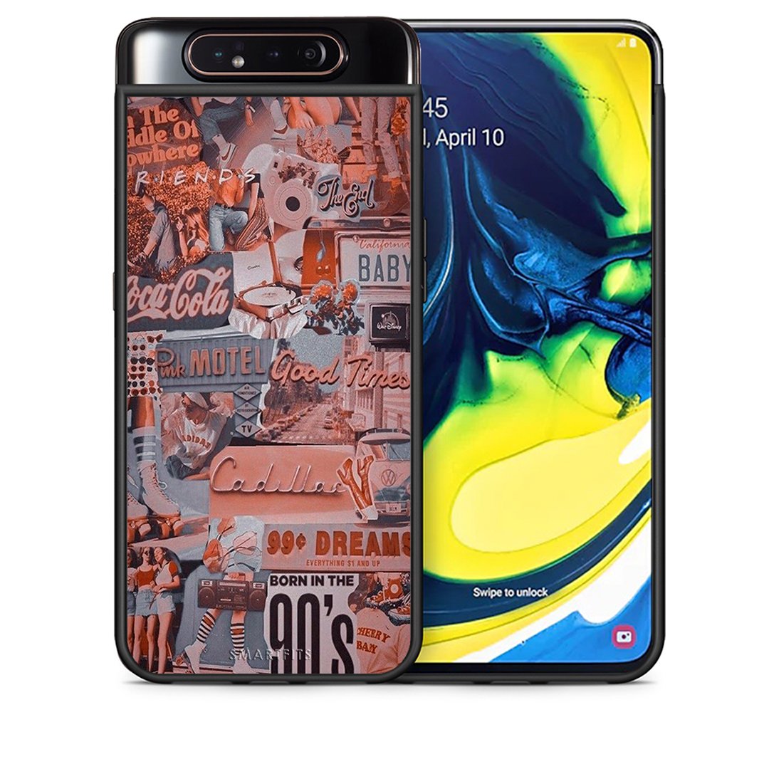Θήκη Samsung A80 Born In 90s από τη Smartfits με σχέδιο στο πίσω μέρος και μαύρο περίβλημα | Samsung A80 Born In 90s case with colorful back and black bezels