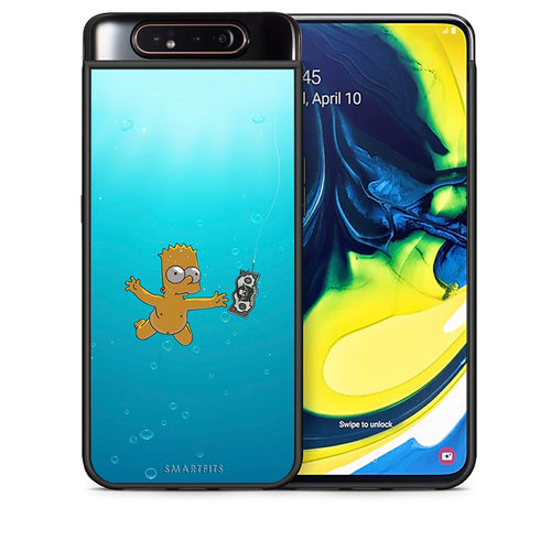 Θήκη Samsung A80 Chasing Money από τη Smartfits με σχέδιο στο πίσω μέρος και μαύρο περίβλημα | Samsung A80 Chasing Money case with colorful back and black bezels