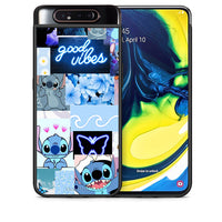 Thumbnail for Θήκη Αγίου Βαλεντίνου Samsung A80 Collage Good Vibes από τη Smartfits με σχέδιο στο πίσω μέρος και μαύρο περίβλημα | Samsung A80 Collage Good Vibes case with colorful back and black bezels