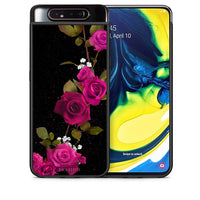 Thumbnail for Θήκη Samsung A80 Red Roses Flower από τη Smartfits με σχέδιο στο πίσω μέρος και μαύρο περίβλημα | Samsung A80 Red Roses Flower case with colorful back and black bezels
