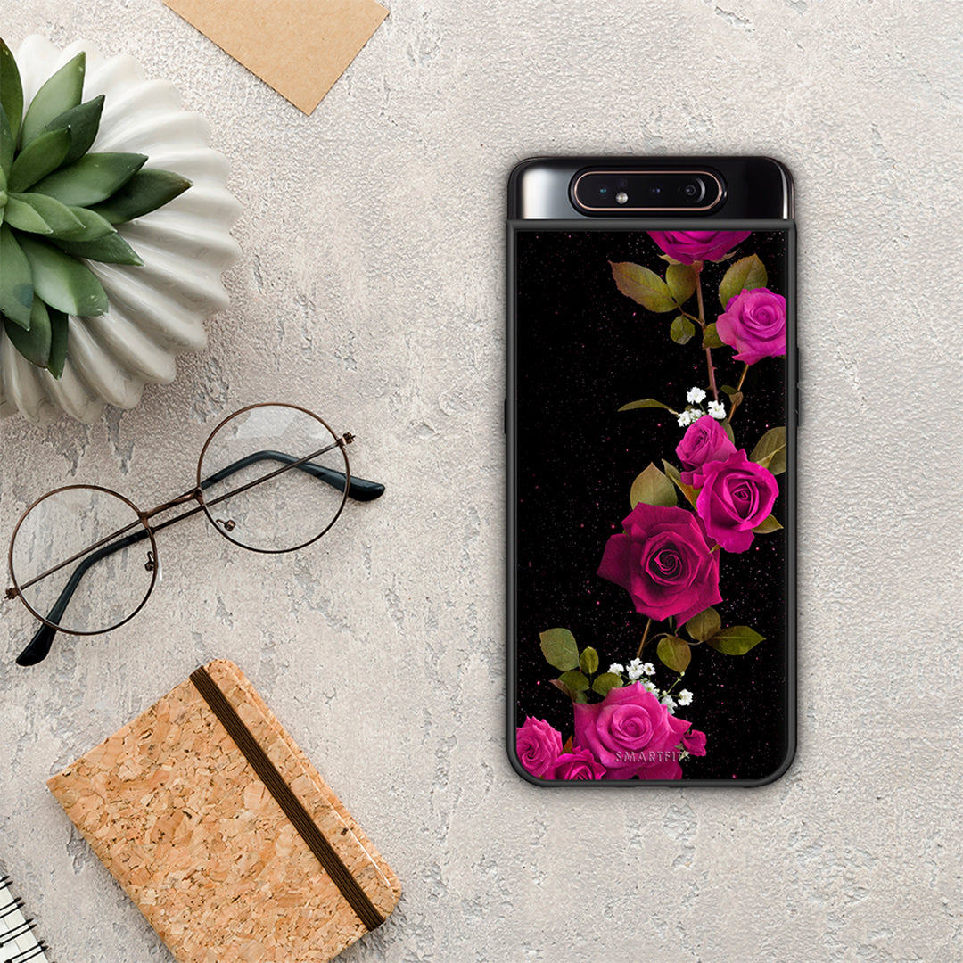 Flower Red Roses - Samsung Galaxy A80 θήκη