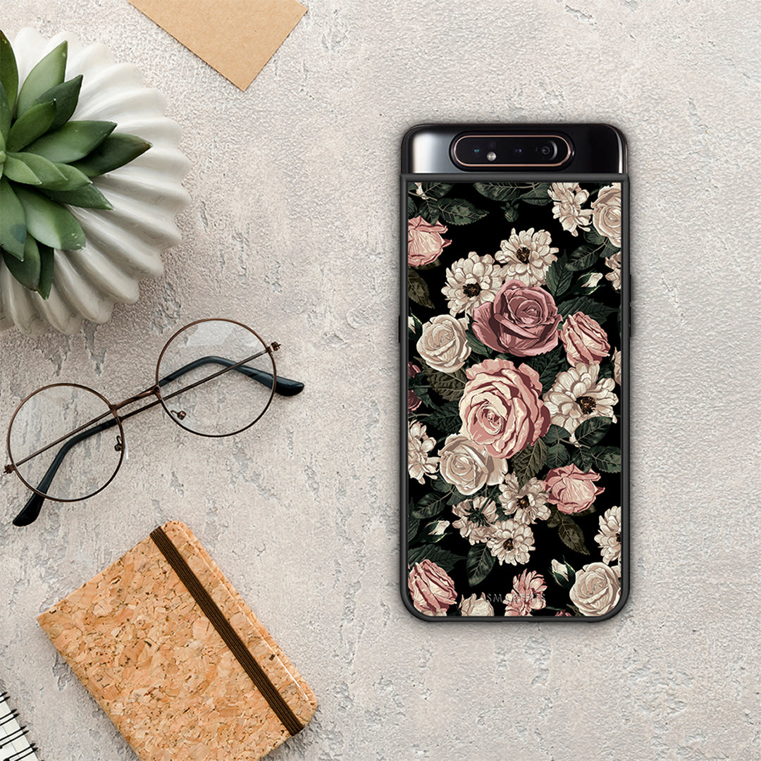 Flower Wild Roses - Samsung Galaxy A80 θήκη