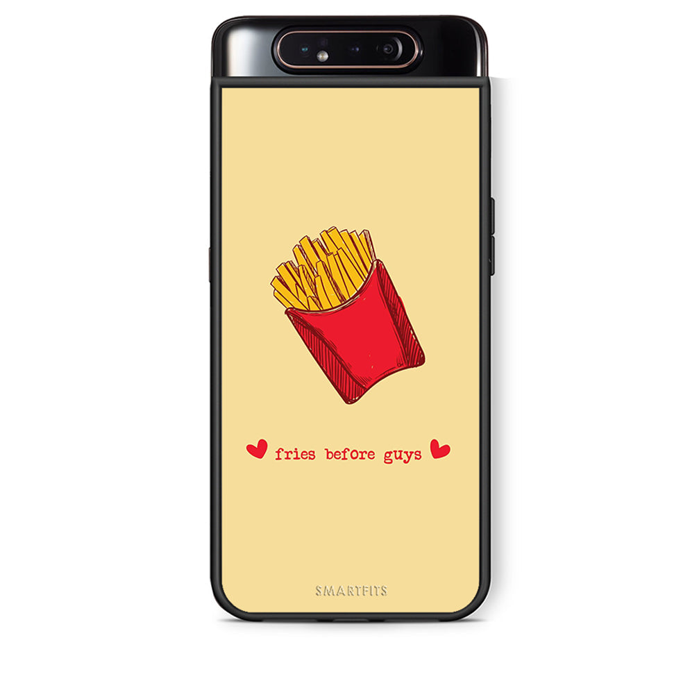 Samsung A80 Fries Before Guys Θήκη Αγίου Βαλεντίνου από τη Smartfits με σχέδιο στο πίσω μέρος και μαύρο περίβλημα | Smartphone case with colorful back and black bezels by Smartfits