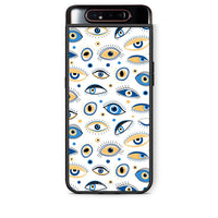 Thumbnail for Samsung A80 Ftou Ftou θήκη από τη Smartfits με σχέδιο στο πίσω μέρος και μαύρο περίβλημα | Smartphone case with colorful back and black bezels by Smartfits