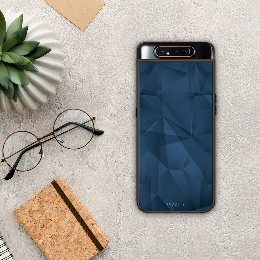 Geometric Blue Abstract - Samsung Galaxy A80 θήκη