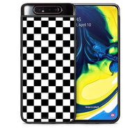 Thumbnail for Θήκη Samsung A80 Squares Geometric από τη Smartfits με σχέδιο στο πίσω μέρος και μαύρο περίβλημα | Samsung A80 Squares Geometric case with colorful back and black bezels