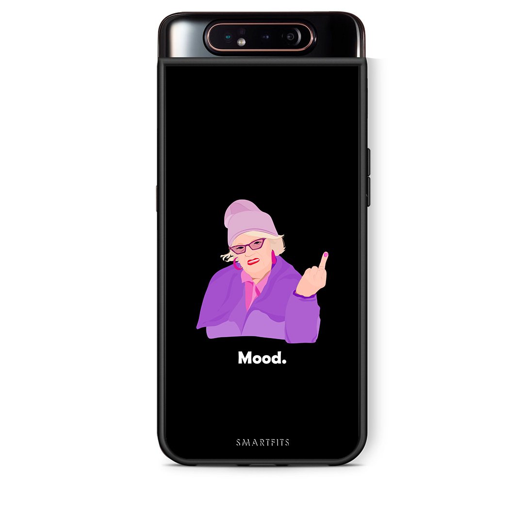 Samsung A80 Grandma Mood Black θήκη από τη Smartfits με σχέδιο στο πίσω μέρος και μαύρο περίβλημα | Smartphone case with colorful back and black bezels by Smartfits