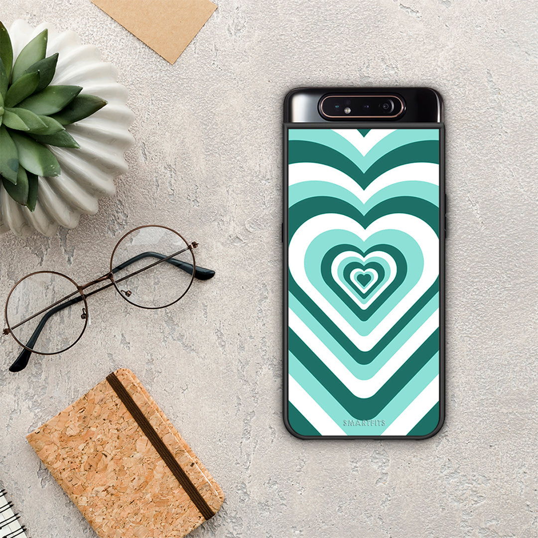 Green Hearts - Samsung Galaxy A80 θήκη