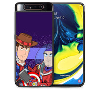 Thumbnail for Θήκη Samsung A80 Infinity Story από τη Smartfits με σχέδιο στο πίσω μέρος και μαύρο περίβλημα | Samsung A80 Infinity Story case with colorful back and black bezels