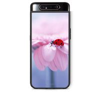 Thumbnail for Samsung A80 Ladybug Flower θήκη από τη Smartfits με σχέδιο στο πίσω μέρος και μαύρο περίβλημα | Smartphone case with colorful back and black bezels by Smartfits
