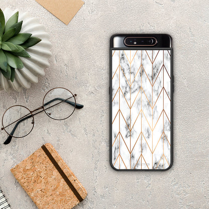 Marble Gold Geometric - Samsung Galaxy A80 θήκη