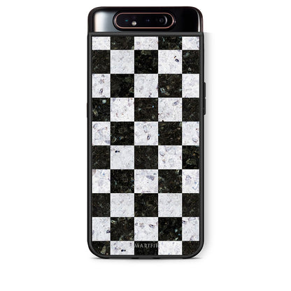 4 - Samsung A80 Square Geometric Marble case, cover, bumper