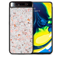 Thumbnail for Θήκη Samsung A80 Marble Terrazzo από τη Smartfits με σχέδιο στο πίσω μέρος και μαύρο περίβλημα | Samsung A80 Marble Terrazzo case with colorful back and black bezels