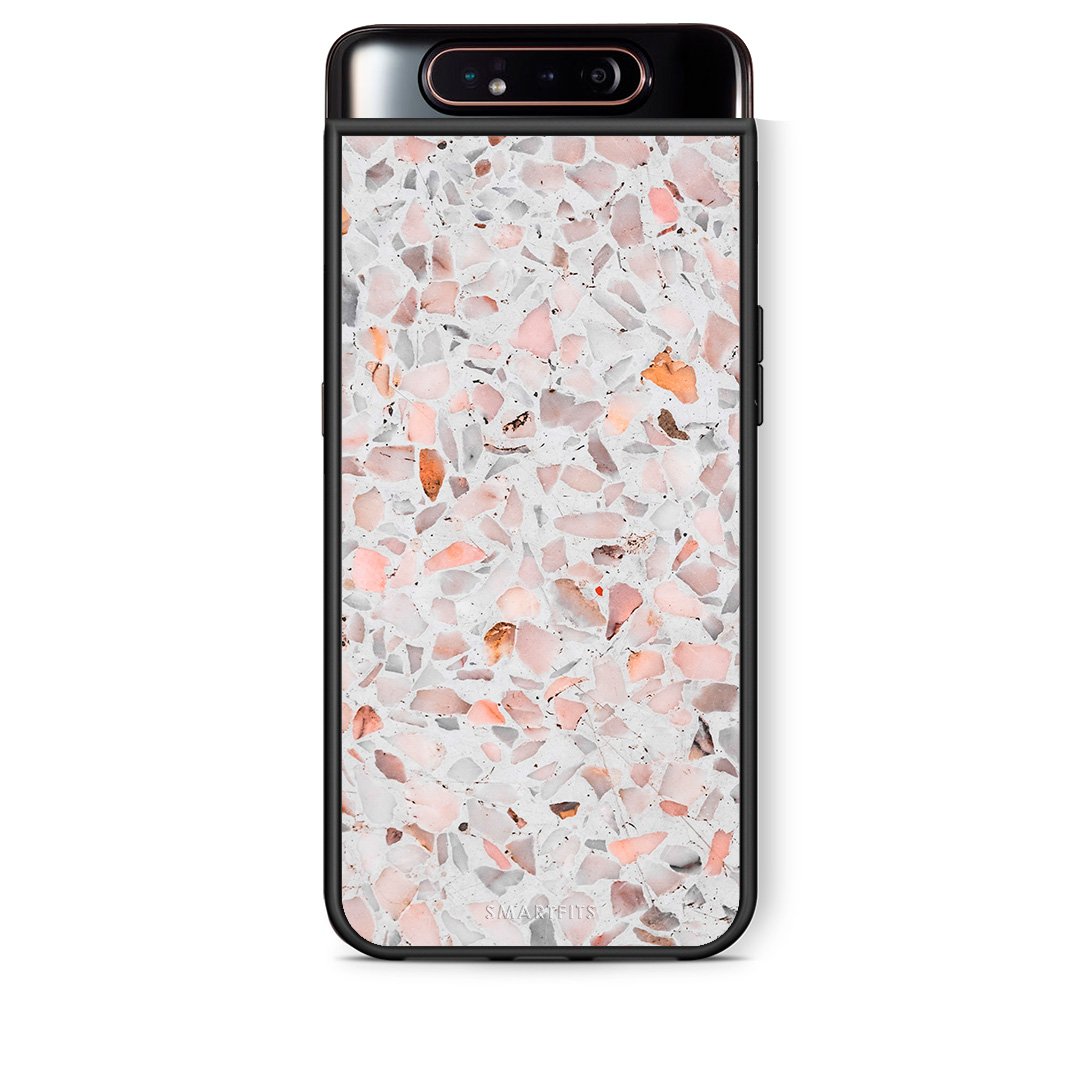 Samsung A80 Marble Terrazzo θήκη από τη Smartfits με σχέδιο στο πίσω μέρος και μαύρο περίβλημα | Smartphone case with colorful back and black bezels by Smartfits