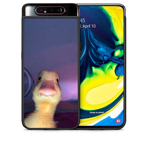 Θήκη Samsung A80 Meme Duck από τη Smartfits με σχέδιο στο πίσω μέρος και μαύρο περίβλημα | Samsung A80 Meme Duck case with colorful back and black bezels
