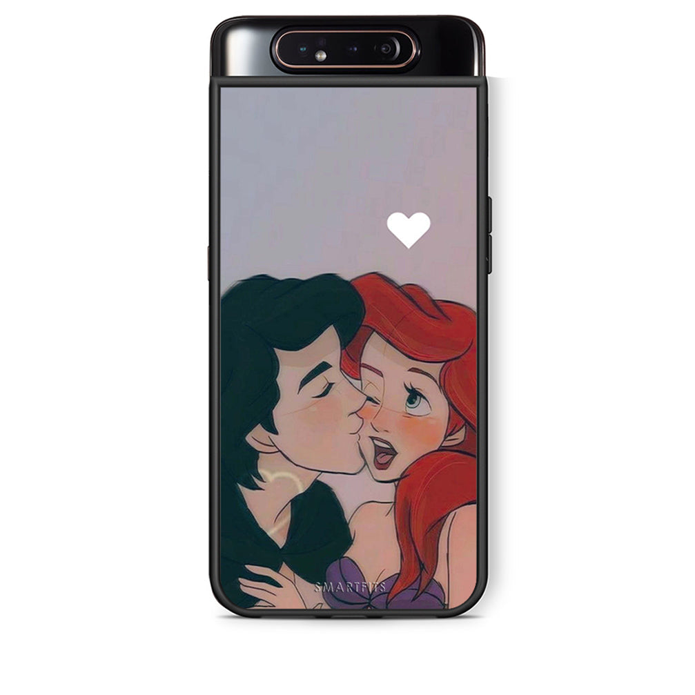 Samsung A80 Mermaid Love Θήκη Αγίου Βαλεντίνου από τη Smartfits με σχέδιο στο πίσω μέρος και μαύρο περίβλημα | Smartphone case with colorful back and black bezels by Smartfits