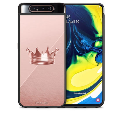 Θήκη Samsung A80 Crown Minimal από τη Smartfits με σχέδιο στο πίσω μέρος και μαύρο περίβλημα | Samsung A80 Crown Minimal case with colorful back and black bezels