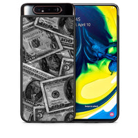 Thumbnail for Θήκη Samsung A80 Money Dollars από τη Smartfits με σχέδιο στο πίσω μέρος και μαύρο περίβλημα | Samsung A80 Money Dollars case with colorful back and black bezels