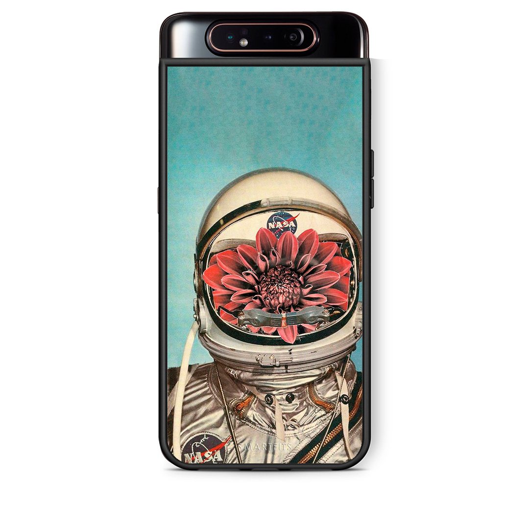 Samsung A80 Nasa Bloom θήκη από τη Smartfits με σχέδιο στο πίσω μέρος και μαύρο περίβλημα | Smartphone case with colorful back and black bezels by Smartfits