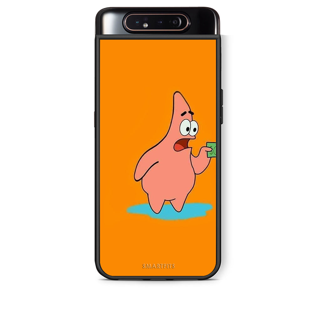 Samsung A80 No Money 1 Θήκη Αγίου Βαλεντίνου από τη Smartfits με σχέδιο στο πίσω μέρος και μαύρο περίβλημα | Smartphone case with colorful back and black bezels by Smartfits