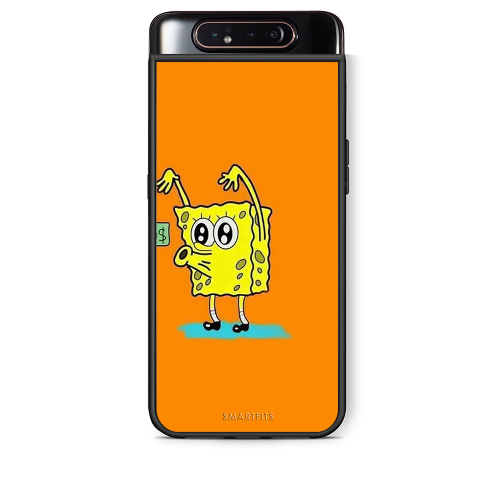 Samsung A80 No Money 2 Θήκη Αγίου Βαλεντίνου από τη Smartfits με σχέδιο στο πίσω μέρος και μαύρο περίβλημα | Smartphone case with colorful back and black bezels by Smartfits