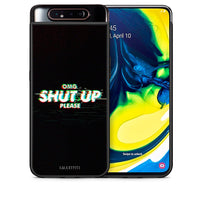 Thumbnail for Θήκη Samsung A80 OMG ShutUp από τη Smartfits με σχέδιο στο πίσω μέρος και μαύρο περίβλημα | Samsung A80 OMG ShutUp case with colorful back and black bezels