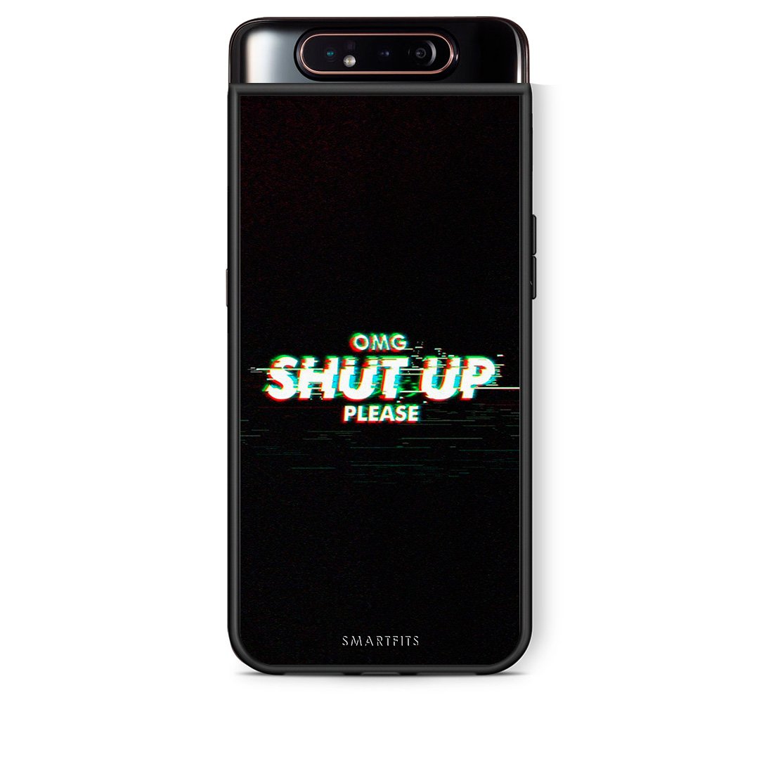 Samsung A80 OMG ShutUp θήκη από τη Smartfits με σχέδιο στο πίσω μέρος και μαύρο περίβλημα | Smartphone case with colorful back and black bezels by Smartfits