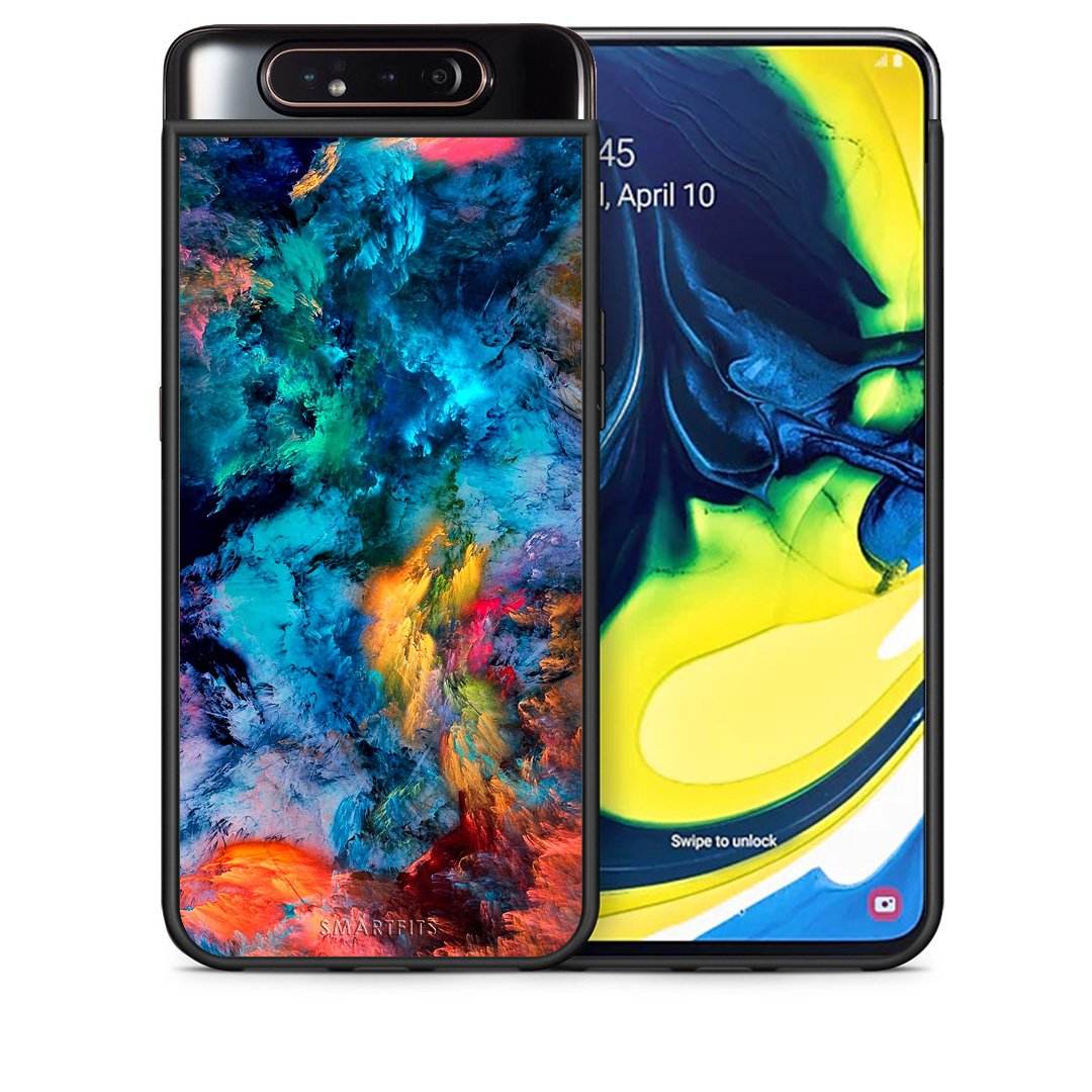 Θήκη Samsung A80 Crayola Paint από τη Smartfits με σχέδιο στο πίσω μέρος και μαύρο περίβλημα | Samsung A80 Crayola Paint case with colorful back and black bezels