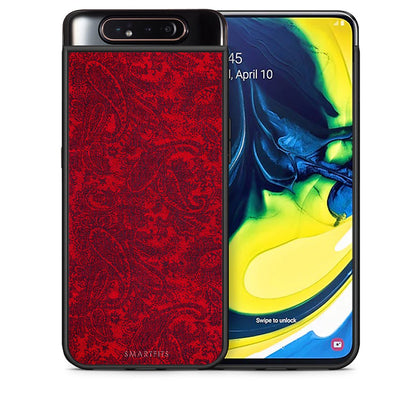 Θήκη Samsung A80 Paisley Cashmere από τη Smartfits με σχέδιο στο πίσω μέρος και μαύρο περίβλημα | Samsung A80 Paisley Cashmere case with colorful back and black bezels