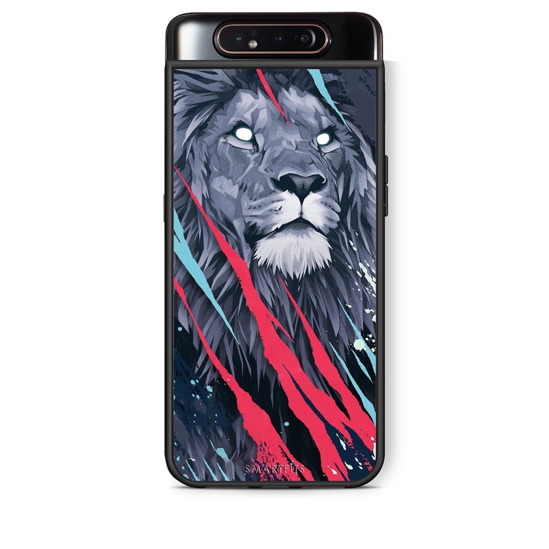4 - Samsung A80 Lion Designer PopArt case, cover, bumper