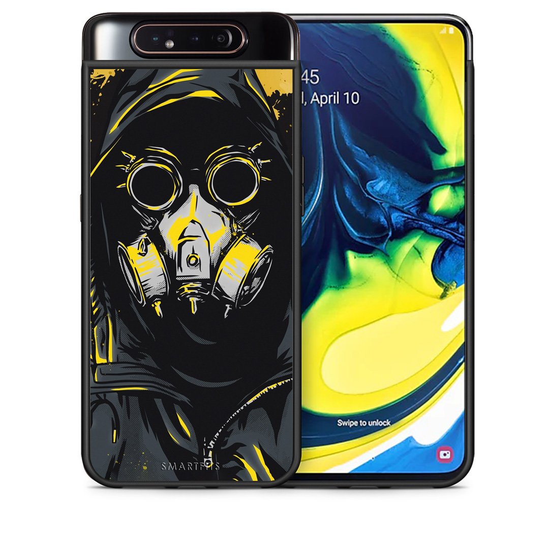 Θήκη Samsung A80 Mask PopArt από τη Smartfits με σχέδιο στο πίσω μέρος και μαύρο περίβλημα | Samsung A80 Mask PopArt case with colorful back and black bezels