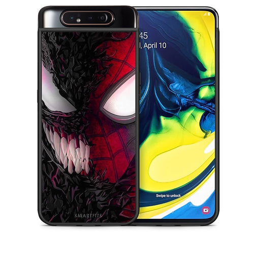 Θήκη Samsung A80 SpiderVenom PopArt από τη Smartfits με σχέδιο στο πίσω μέρος και μαύρο περίβλημα | Samsung A80 SpiderVenom PopArt case with colorful back and black bezels