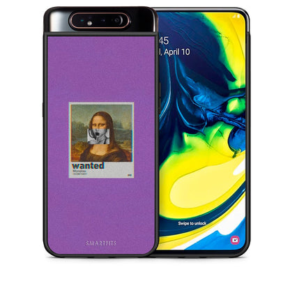 Θήκη Samsung A80 Monalisa Popart από τη Smartfits με σχέδιο στο πίσω μέρος και μαύρο περίβλημα | Samsung A80 Monalisa Popart case with colorful back and black bezels