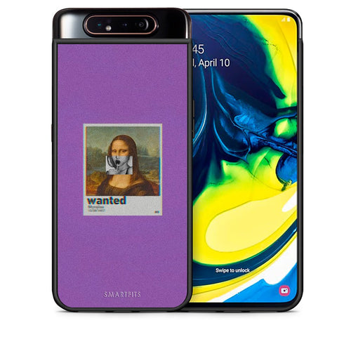 Θήκη Samsung A80 Monalisa Popart από τη Smartfits με σχέδιο στο πίσω μέρος και μαύρο περίβλημα | Samsung A80 Monalisa Popart case with colorful back and black bezels